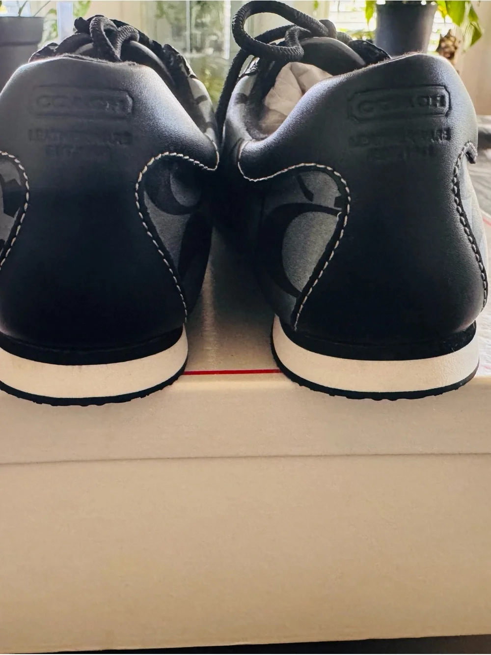 Coach Women’s Black/Gray Signature Logo Sneakers